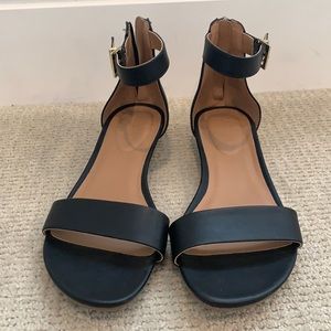 Black Great Viber Ankle Strap Wedge Sandal